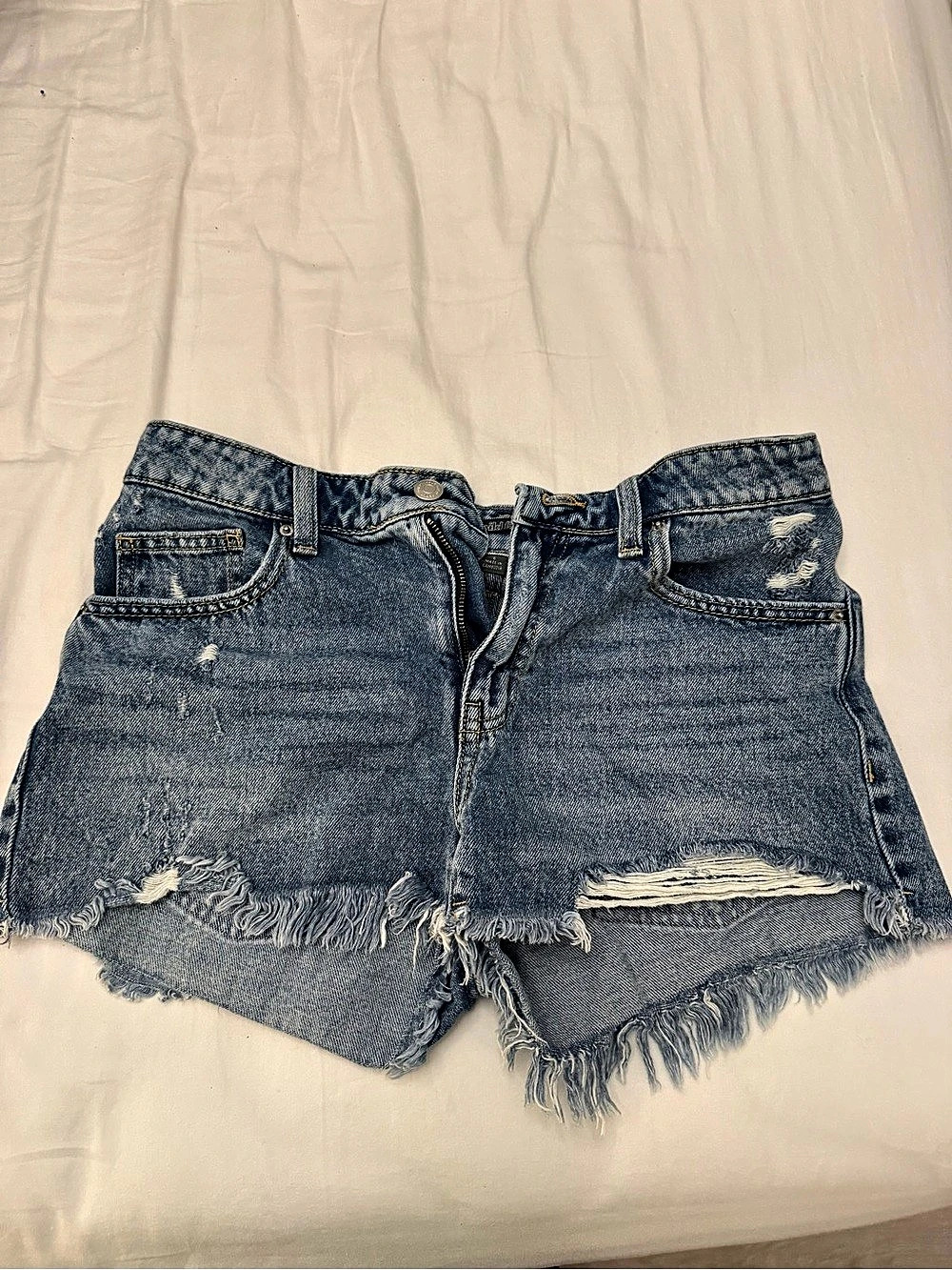 Wild Fable Distressed Denim Jean Shorts in Blue